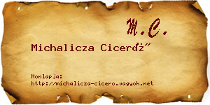 Michalicza Ciceró névjegykártya